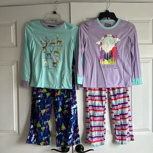 Eddie Bauer Girls' TWO set Pajama Pack - TWO Sets!  Cozy Fleece Winter S…